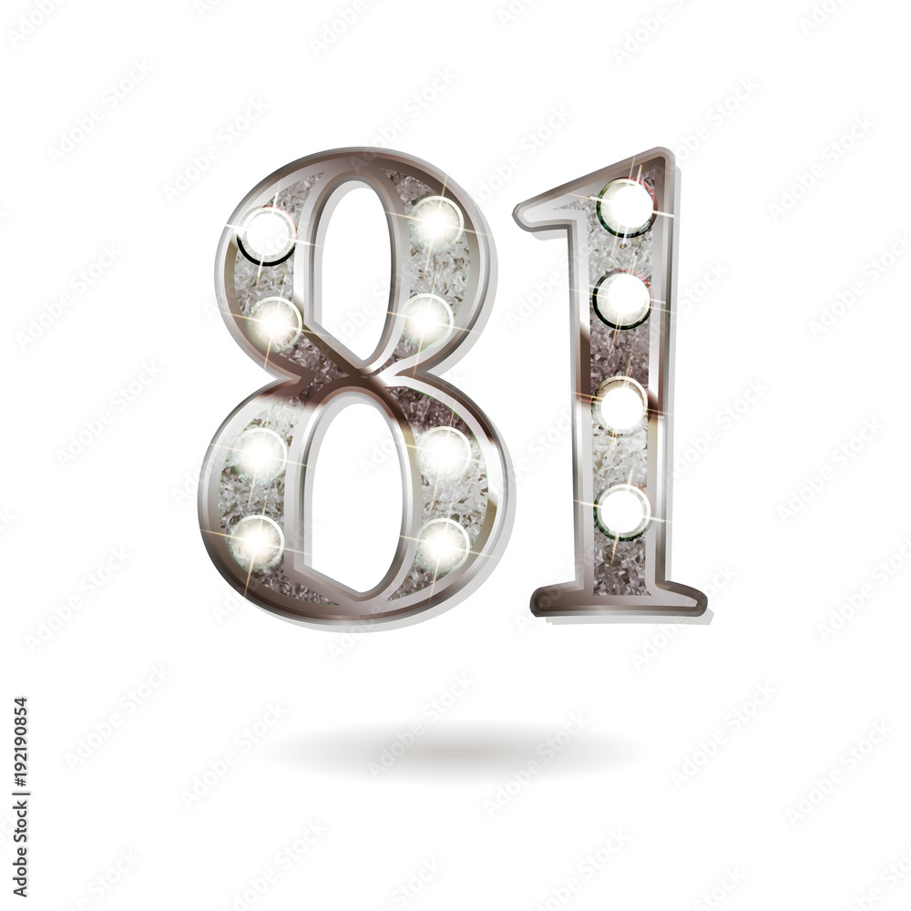 81 years anniversary celebration design