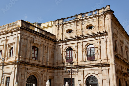 Historic buildings and monuments of Seville, Spain. Spanish architectural styles of Gothic and Mudejar, Baroque photo