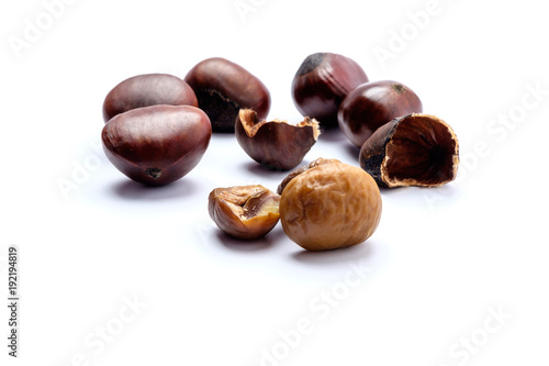 Wallpaper Mural Roasted chestnuts on a white background. Torontodigital.ca