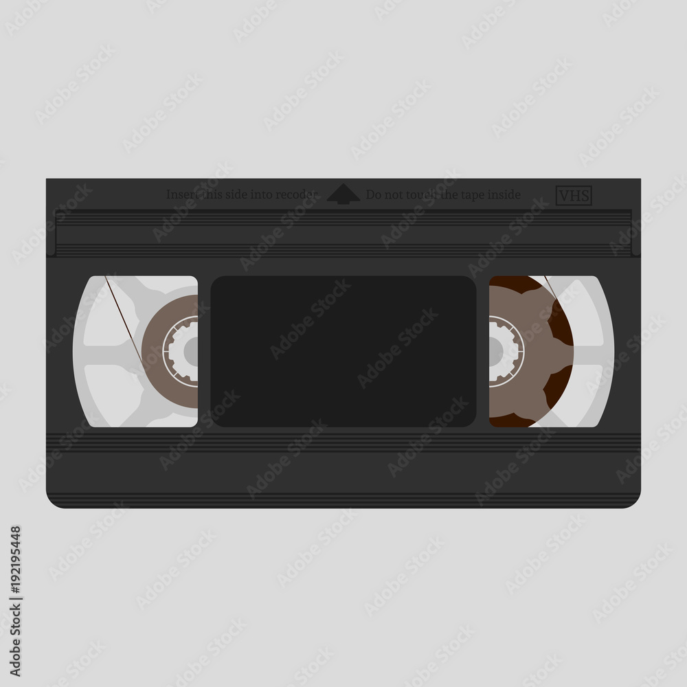 Video cassette. Flat design. Vector illustration