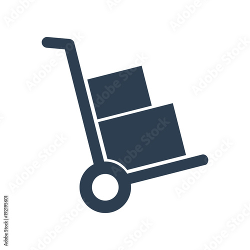 Handcart icon on white background.