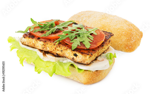 Vegan tofu sandwich