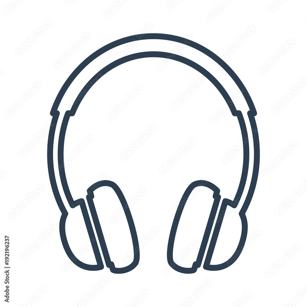 Headphone icon on white background Headphone icon on white background