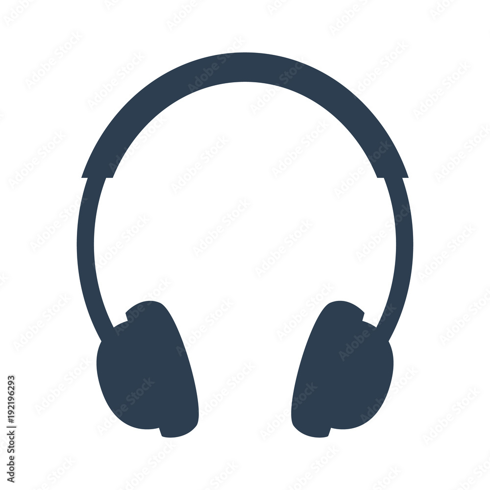 Headphone icon on white background