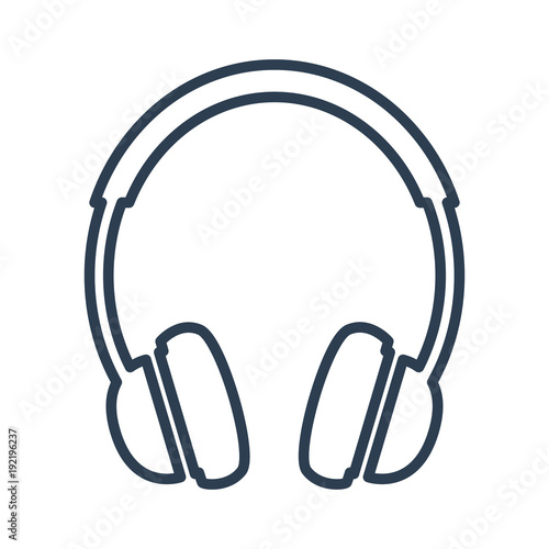 Headphone icon on white background