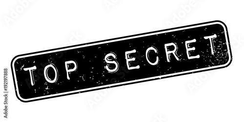 Top Secret rubber stamp. Grunge design with dust scratches. Effects can be easily removed for a clean, crisp look. Color is easily changed.