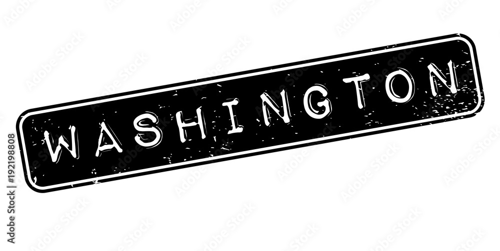 Washington rubber stamp. Grunge design with dust scratches. Effects can be easily removed for a clean, crisp look. Color is easily changed.