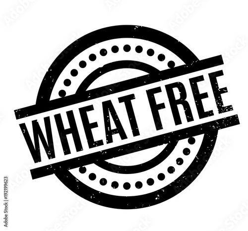 Wheat Free rubber stamp. Grunge design with dust scratches. Effects can be easily removed for a clean, crisp look. Color is easily changed.