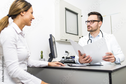 Young woman at a doctor's c...