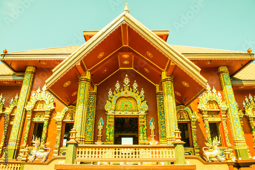 Beautiful Thai style church in Prayodkhunpol Wiang Kalong temple photo