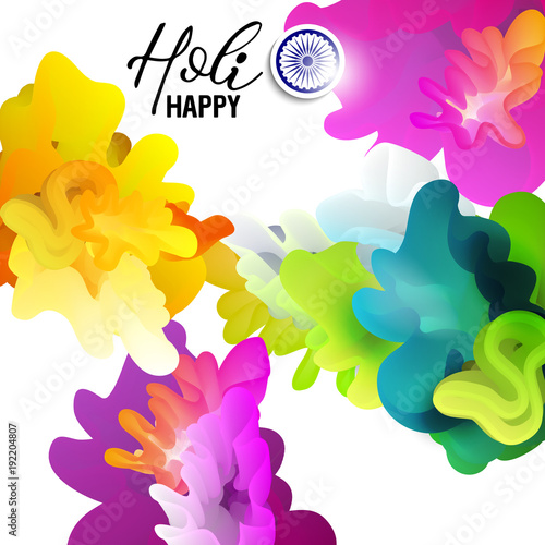 illustration of abstract colorful Happy Holi background