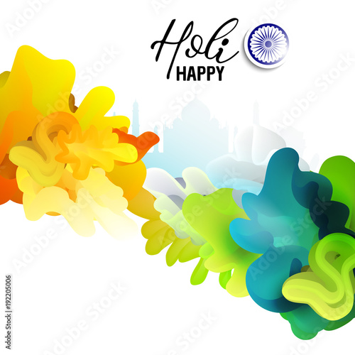 illustration of abstract colorful Happy Holi background