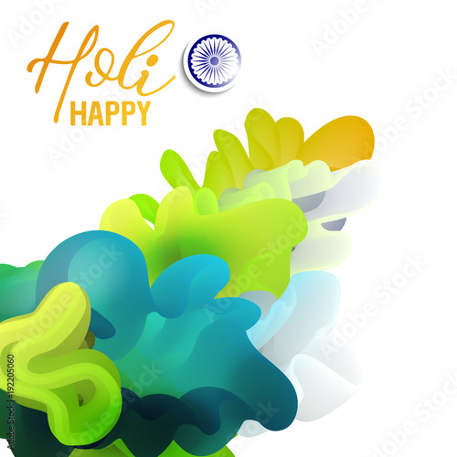 illustration of abstract colorful Happy Holi background