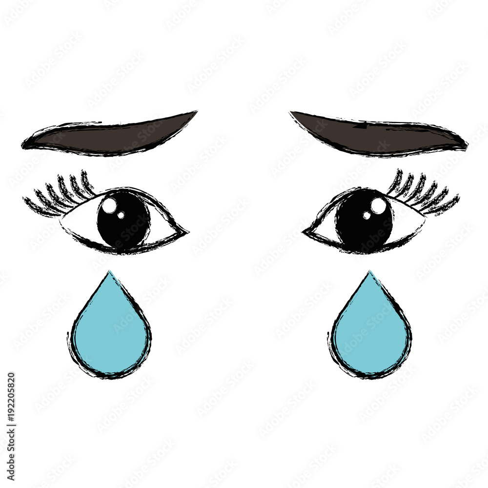 crying eyes face icon vector illustration design crying eyes face icon vector illustration design