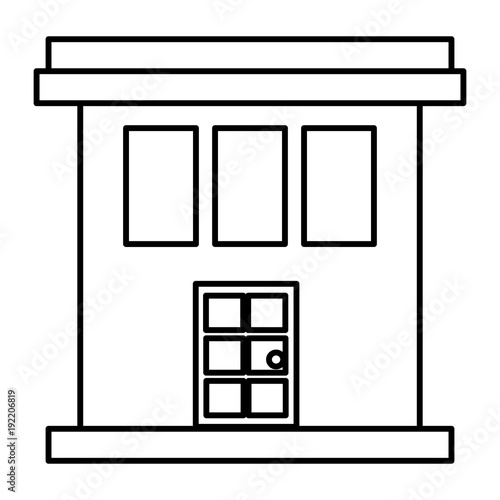big building facade front vector illustration design