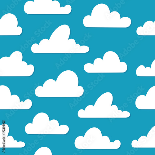 Flat design clouds capes collection set. Flat shadows. Clouds, flat design collection Vector illustration © subjob