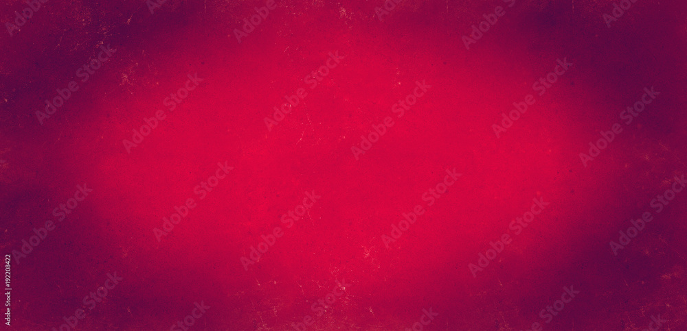 Red dark background of school blackboard colored texture or red paper texture. Red black vignetted blank aged background.