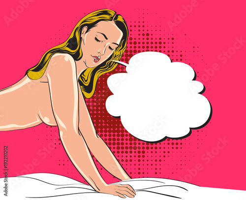 Young woman portrait in doggy style position. 