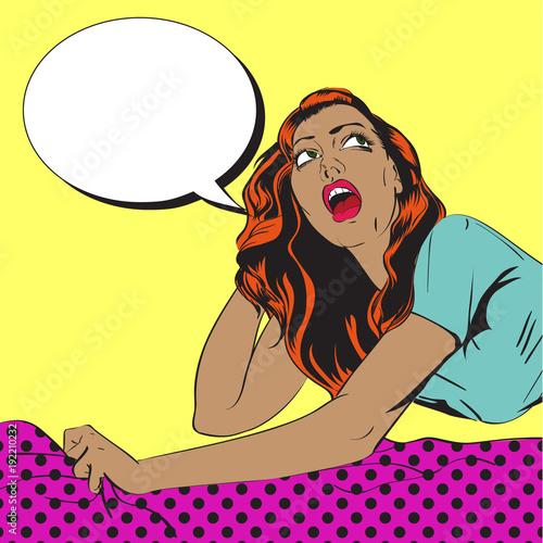 Young woman portrait in doggy style position. 