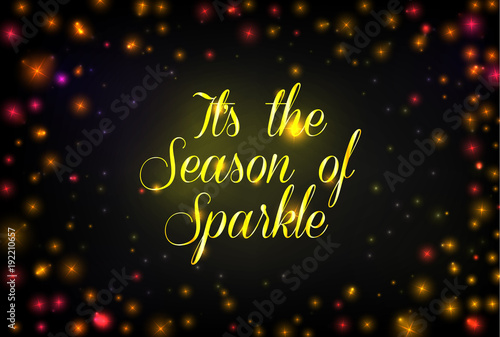 Christmas and New year poster design with glowing light effect. Vector illustration.