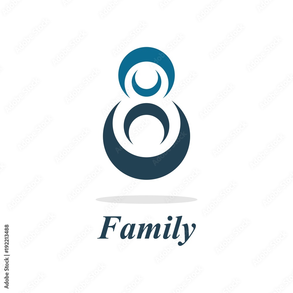 number 8 abstract family logo number 8 abstract family logo