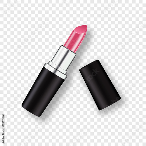 Lipstick - isolated on transparent background. 3D Realistic Vector Illustration. photo