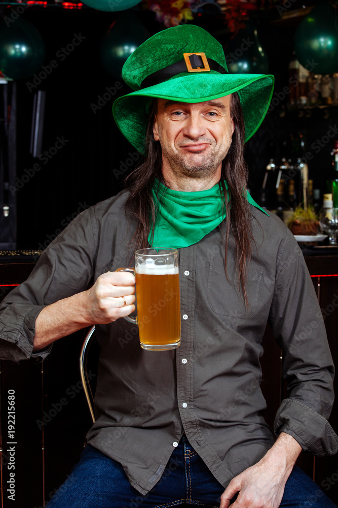 young celebrate Patrick day fun bar carnival headgear girl man beer cocktail green clothes hat smile beautiful leprechaun young celebrate Patrick day fun bar carnival headgear girl man beer cocktail green clothes hat smile beautiful leprechaun