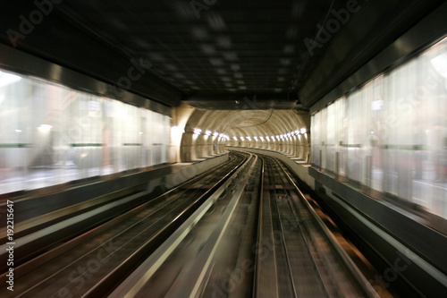 Moving fast in a subway train