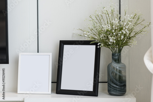 Photo frame in living room