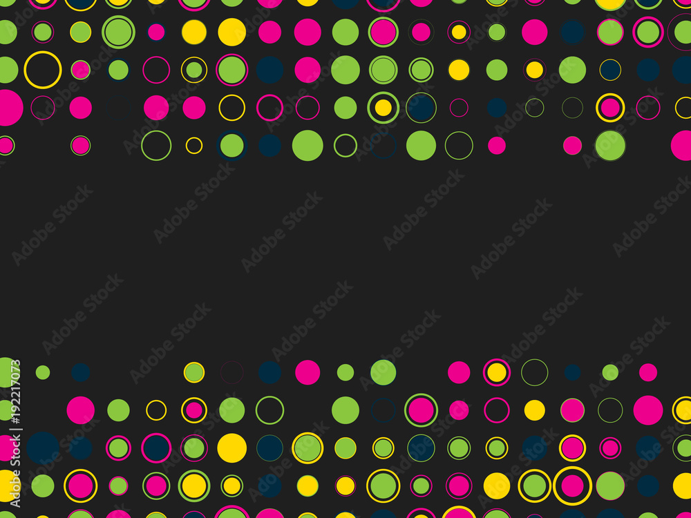 Halftone background. Geometric pattern with circles. Vector illustration