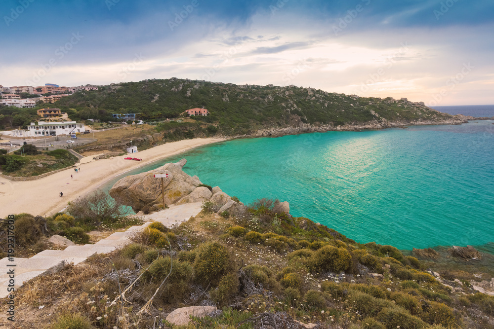 waterside and Rena Bianca beach in Santa Teresa Gallura, Sardinia Italy