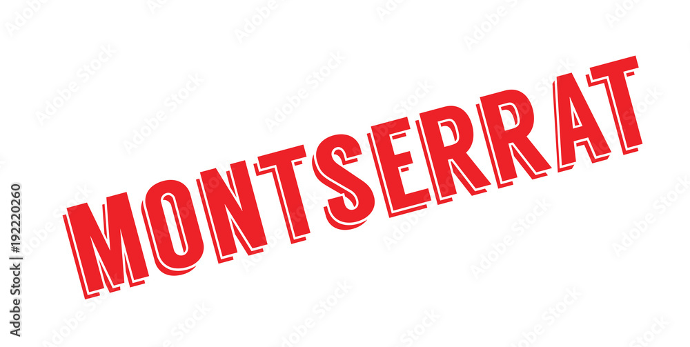 Montserrat rubber stamp. Grunge design with dust scratches. Effects can be easily removed for a clean, crisp look. Color is easily changed. Montserrat rubber stamp. Grunge design with dust scratches. Effects can be easily removed for a clean, crisp look. Color is easily changed.