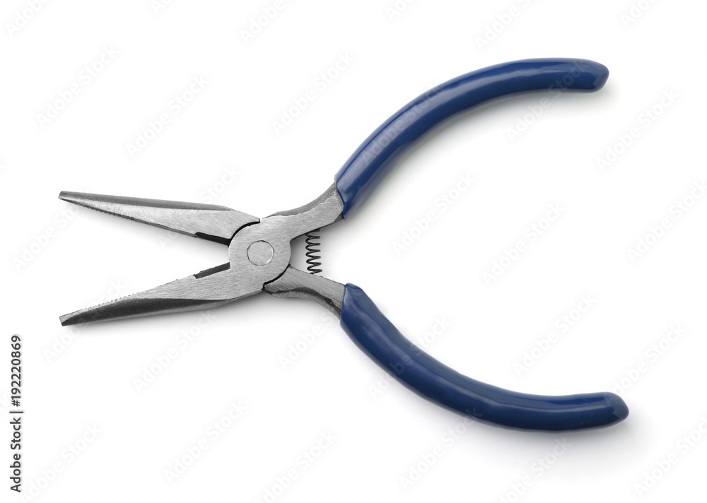 Top view of long nose pliers