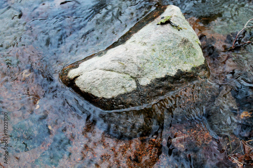 A rock in a river