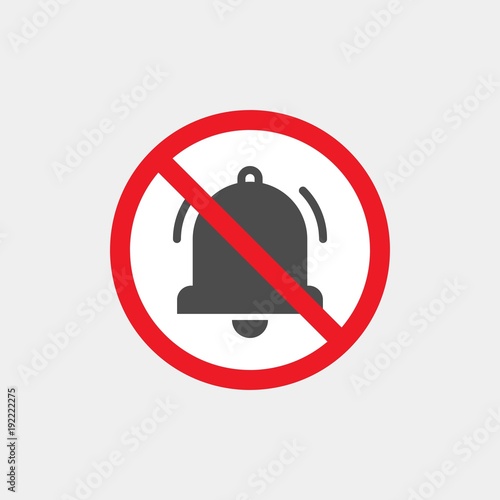 Prohibiting vector sign. Prohibiting flat vector icon. The sound is not allowed sing. No sound