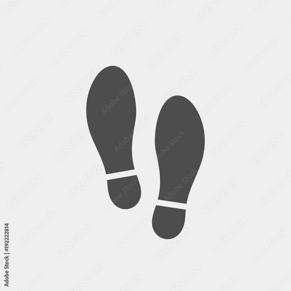 Footprints flat vector icon. Traces flat vector icon Footprints flat vector icon. Traces flat vector icon