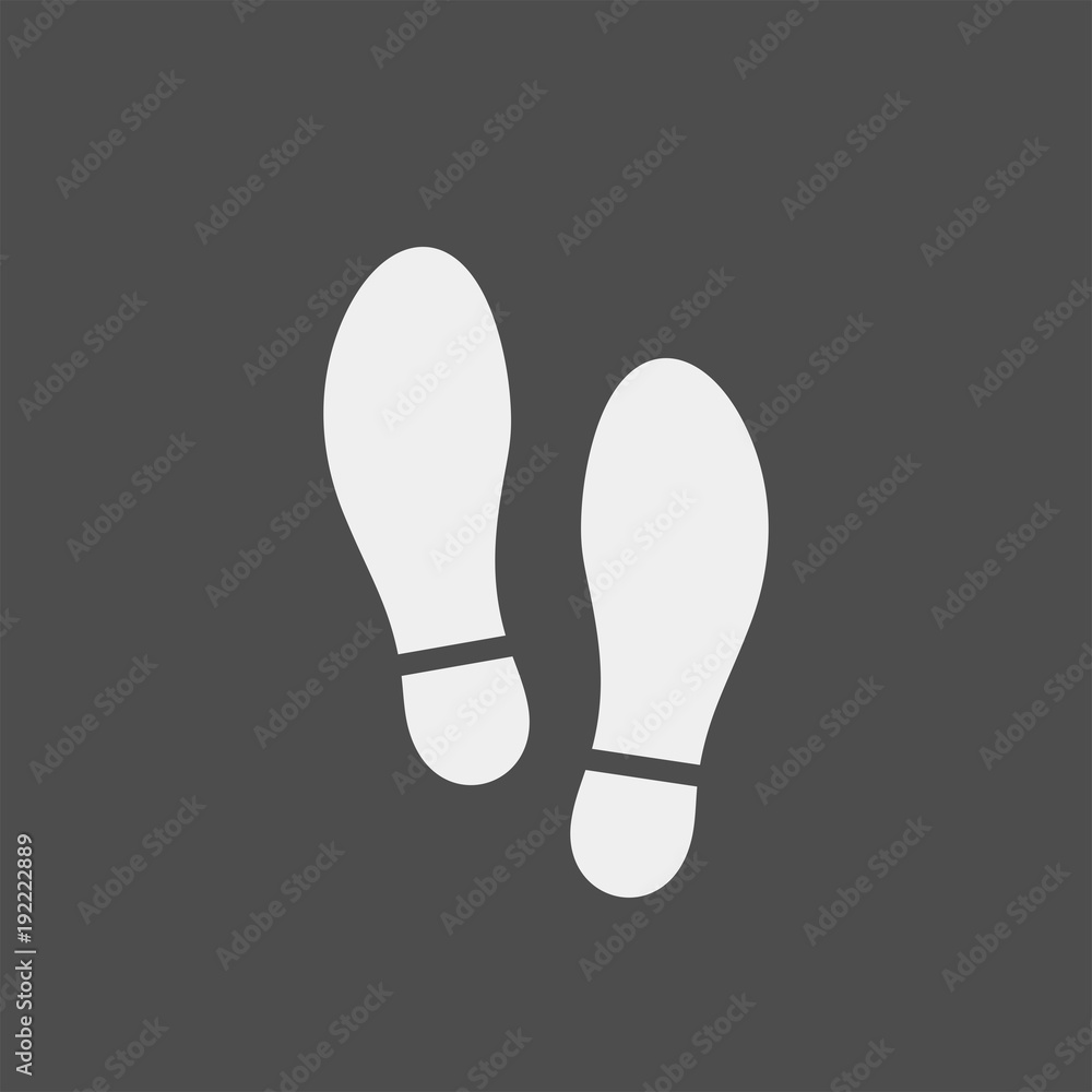 Footprints flat vector icon. Traces flat vector icon Footprints flat vector icon. Traces flat vector icon