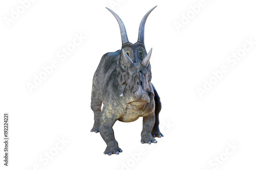3D Illustration of the Diceratops dinosaur on white background © de Art