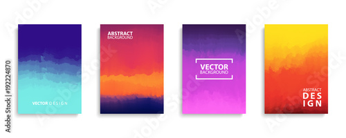 Covers collection with modern abstract color gradients. Templates set for brochures, posters, banners and cards. Vector illustration.