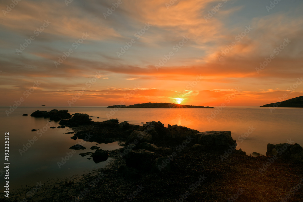 A sunset in Ibiza