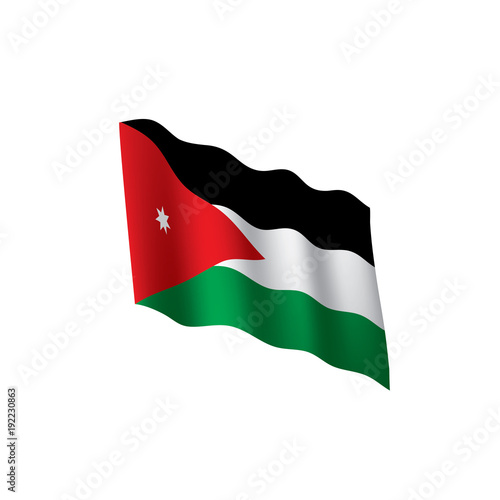 Jordan flag  vector illustration