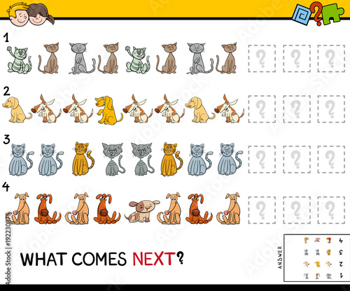 complete the pattern with pets animals game