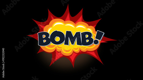 Comic Bomb Cloud Title