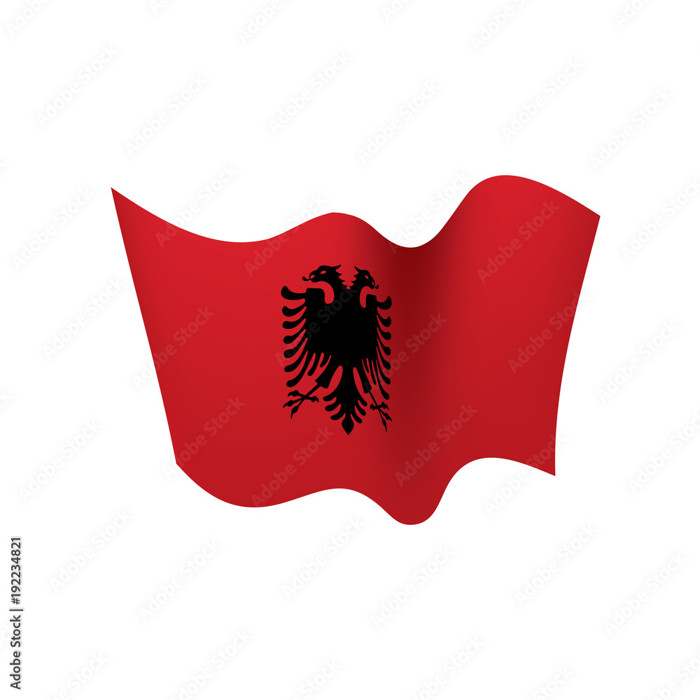 Albania flag, vector illustration Albania flag, vector illustration
