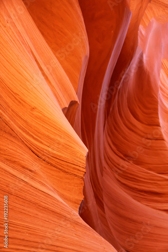 red sandstone formations at antelope canyon