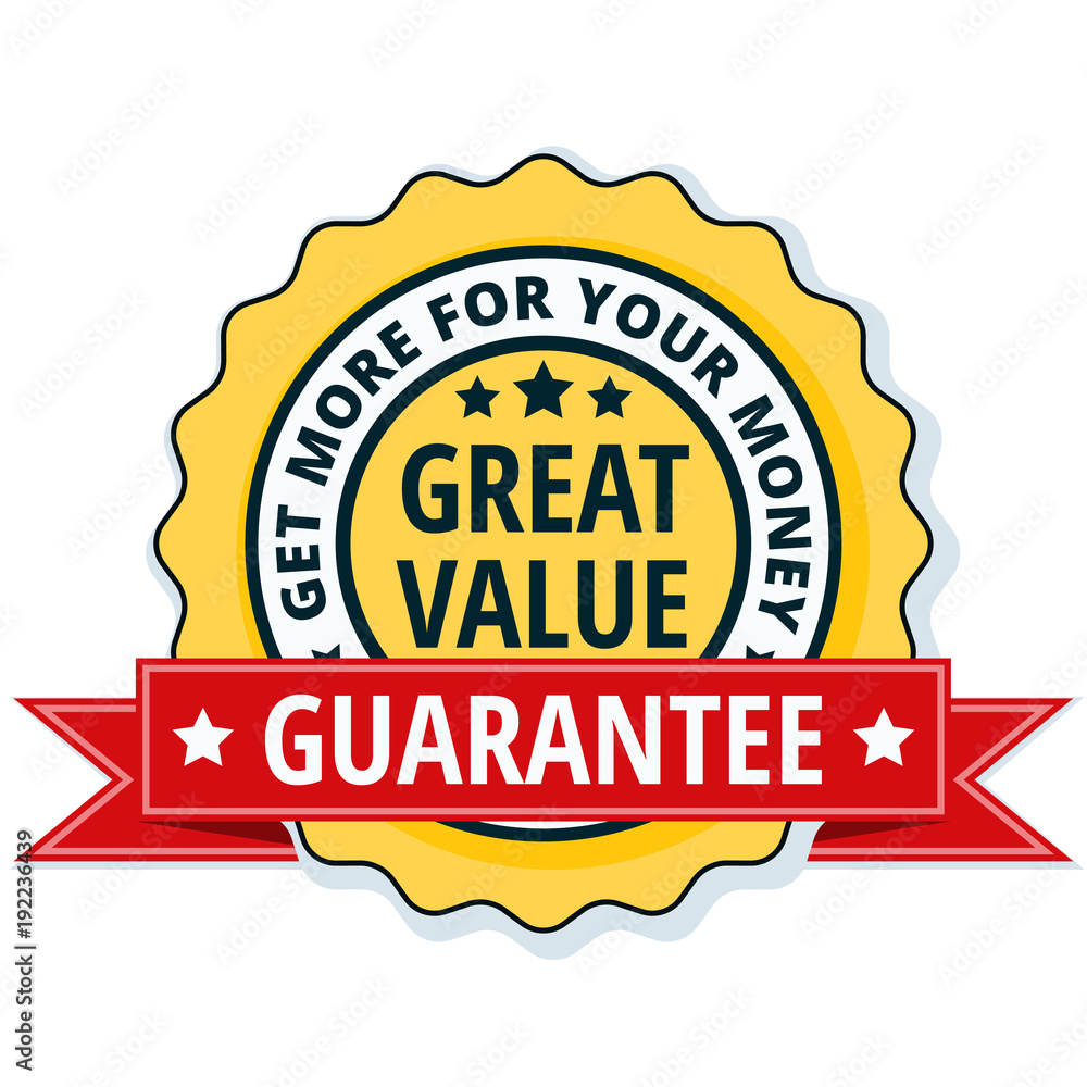 Great Value label illustration Great Value label illustration
