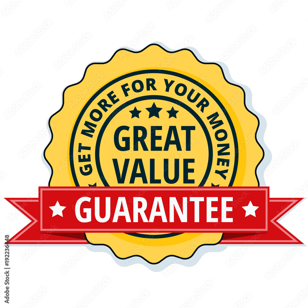Great Value label illustration Great Value label illustration