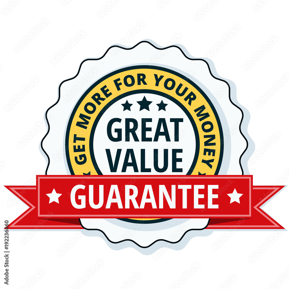Great Value label illustration Great Value label illustration