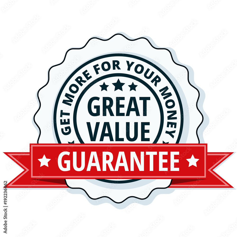 Great Value label illustration Great Value label illustration