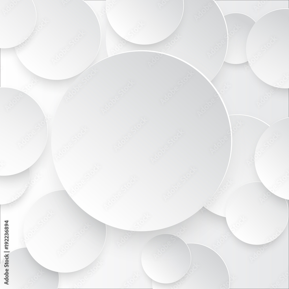 Vector illustration of white paper round notes with shadow. Vector illustration of white paper round notes with shadow.